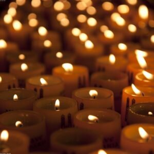 Rustic Beeswax Taper Candle Set — Sea Salt